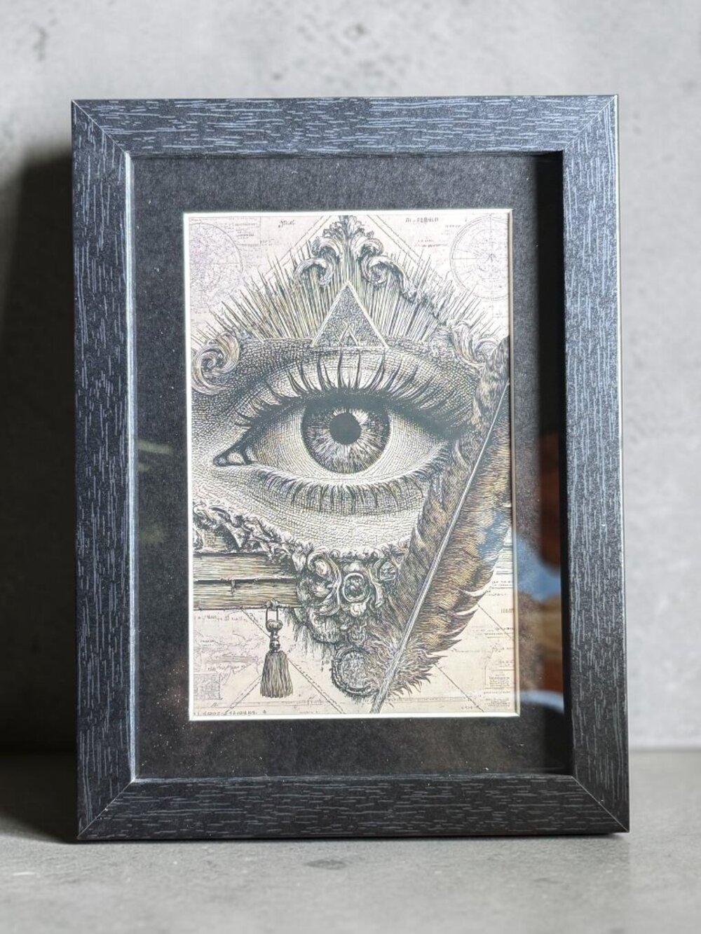 All-Seeing Eye Art Print | New 5x7 Framed Mystical Décor